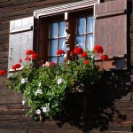 Typischer Allgäuer Fensterladen in Oberstdorf