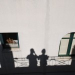 Hauswand mit Schatten auf Capri (Italien)