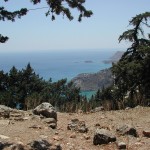 Blick auf die Apostel Paulus-Bucht auf Rhodos (Griechenland)