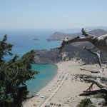 Ausblick auf die Apostel Paulus-Bucht auf Rhodos (Griechenland)