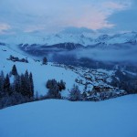 Serfaus in der Abenddämmerung