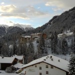 Idylische Schneelandschaft in Serfaus