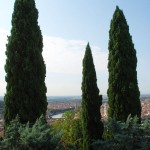In der Gartenanlage des Klosters Santuario Madonna di Lourdes in Verona (Italien)