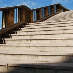 Steintreppe zur Klosterkirche Santuario Madonna di Lourdes in Verona (Italien)