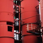 Roter Stahl auf der Zeche Zollverein in Essen