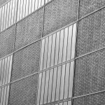 Gebäudefassade auf der Zeche Zollverein in Essen