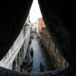 Blick aus der Ponte dei Sospiri, der Seufzerbrücke