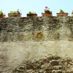 Blumentöpfe im Castello Aragonese