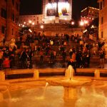 Die spanische Treppe bei Nacht