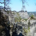 Eine typische Felslandschaft in der Sächsischen Schweiz