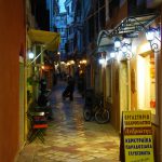 Abendstimmung in der Altstadt von Korfu Stadt