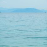 Blick auf Berge und Meer am Barbati-Strand auf Korfu