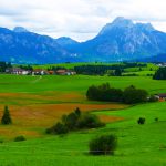 Bayrisches Bergpanorama bei Hopfen am See