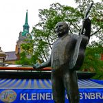 Musikanten-Figur auf dem Viktualienmarkt in München