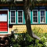 Vorderfront eines typischen Hauses in Amelia Island (Florida)