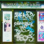 Kiosk an der Basilika Sacré-Coeur in Paris