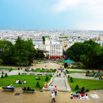 Blick von der Basilika Sacré-Coeur auf Paris