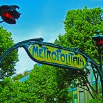 Altes Metroschild in Paris