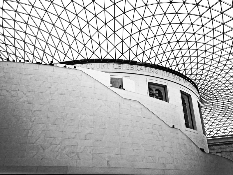 In der Eingangshalle des British Museum in London